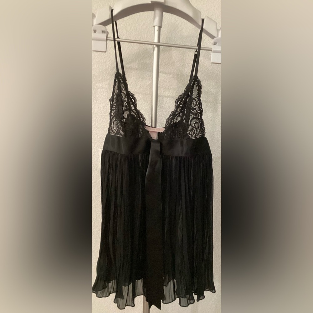 Victoria's Secret Black Lace Chemise